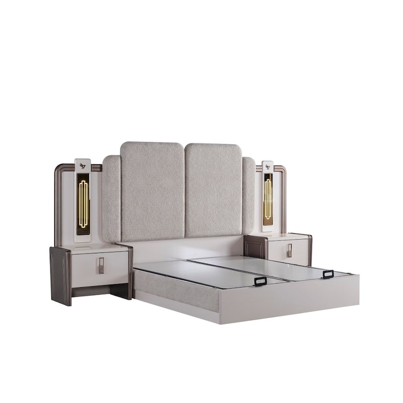 Norella Bed Frame, Headboard and 2 Nightstand