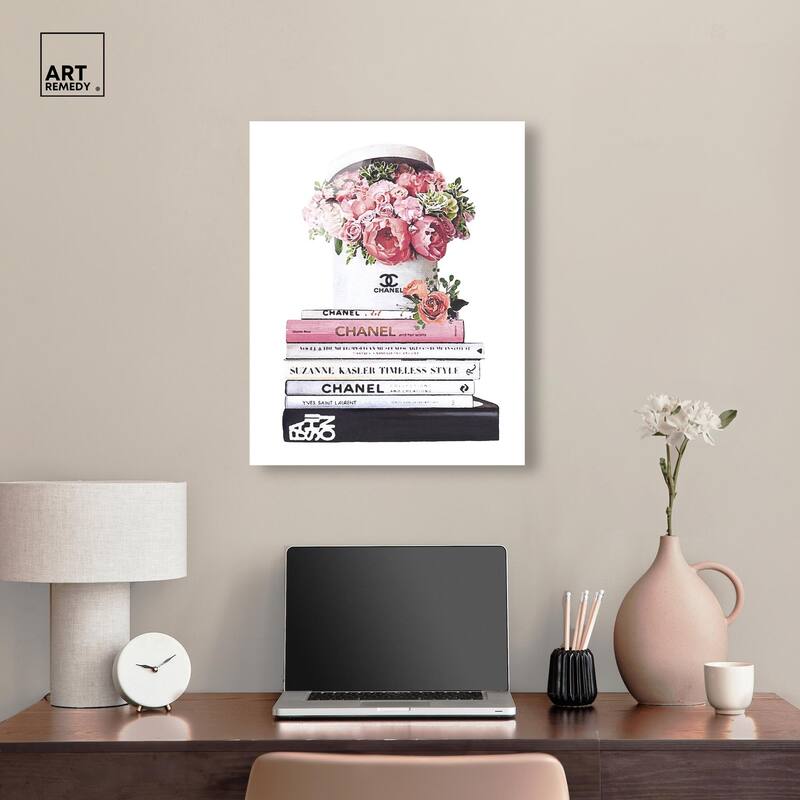 Doll Memories - Roses upon Books Acrylic by Art Remedy, Ready to Hang
