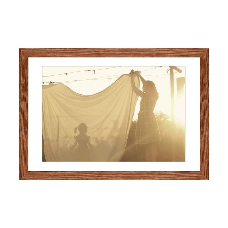 iCanvas "Autumn Shadow Clothesline" by Mandy Lynne PFA - Walnut - 16x24x1