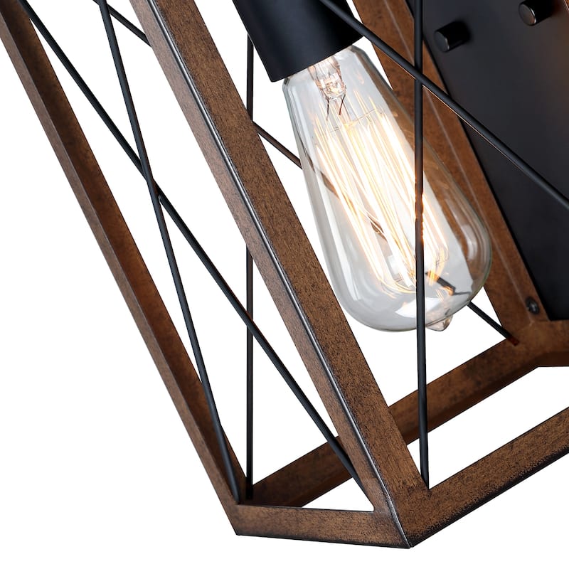 1-Light Barnwood Accents Indoor Wall Sconce Lantern
