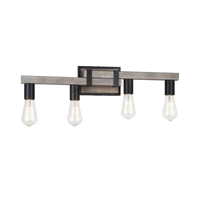 Madison Four Light Wall Sconce Toledo Wood Grain - One Size