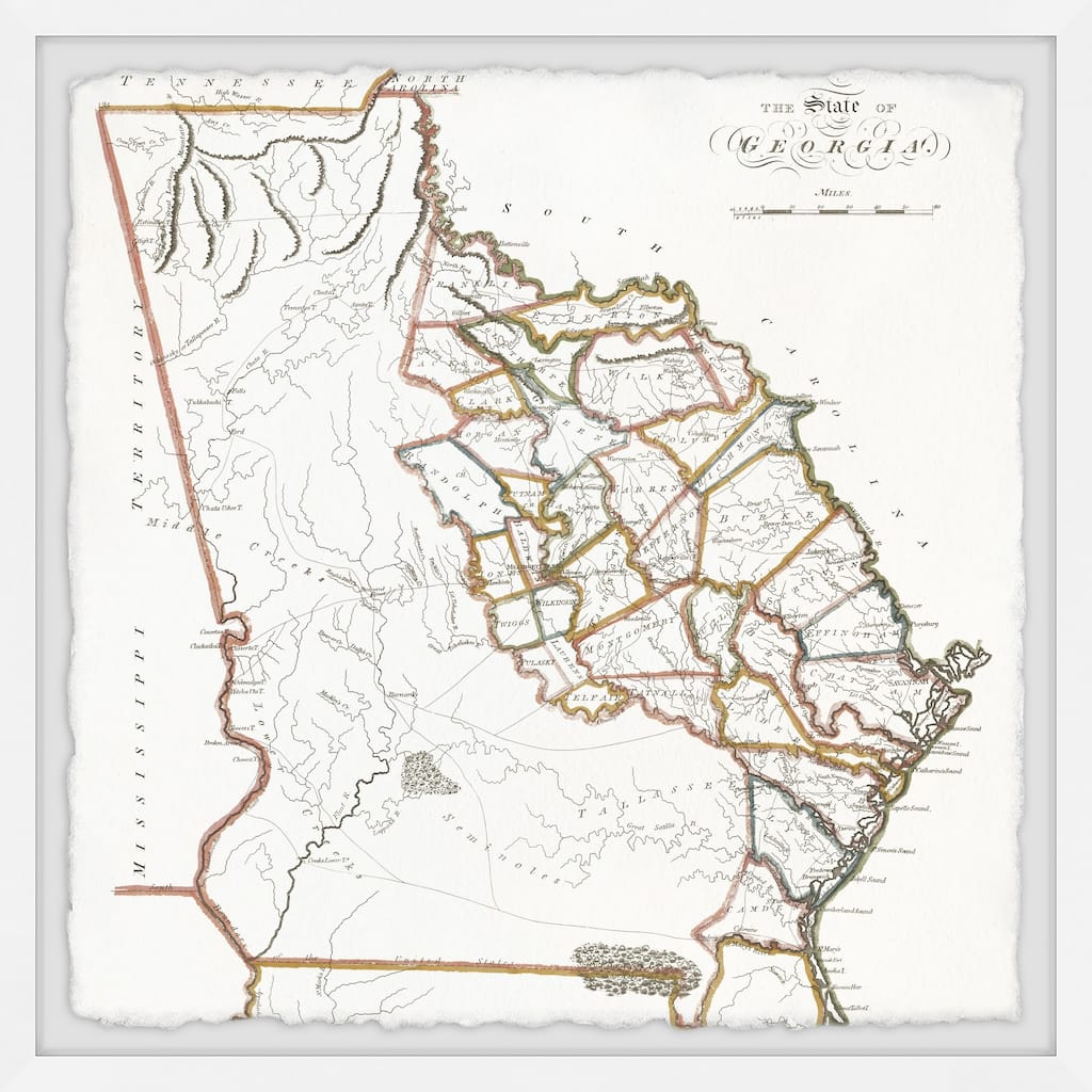 'The State of Georgia' Framed Painting Print