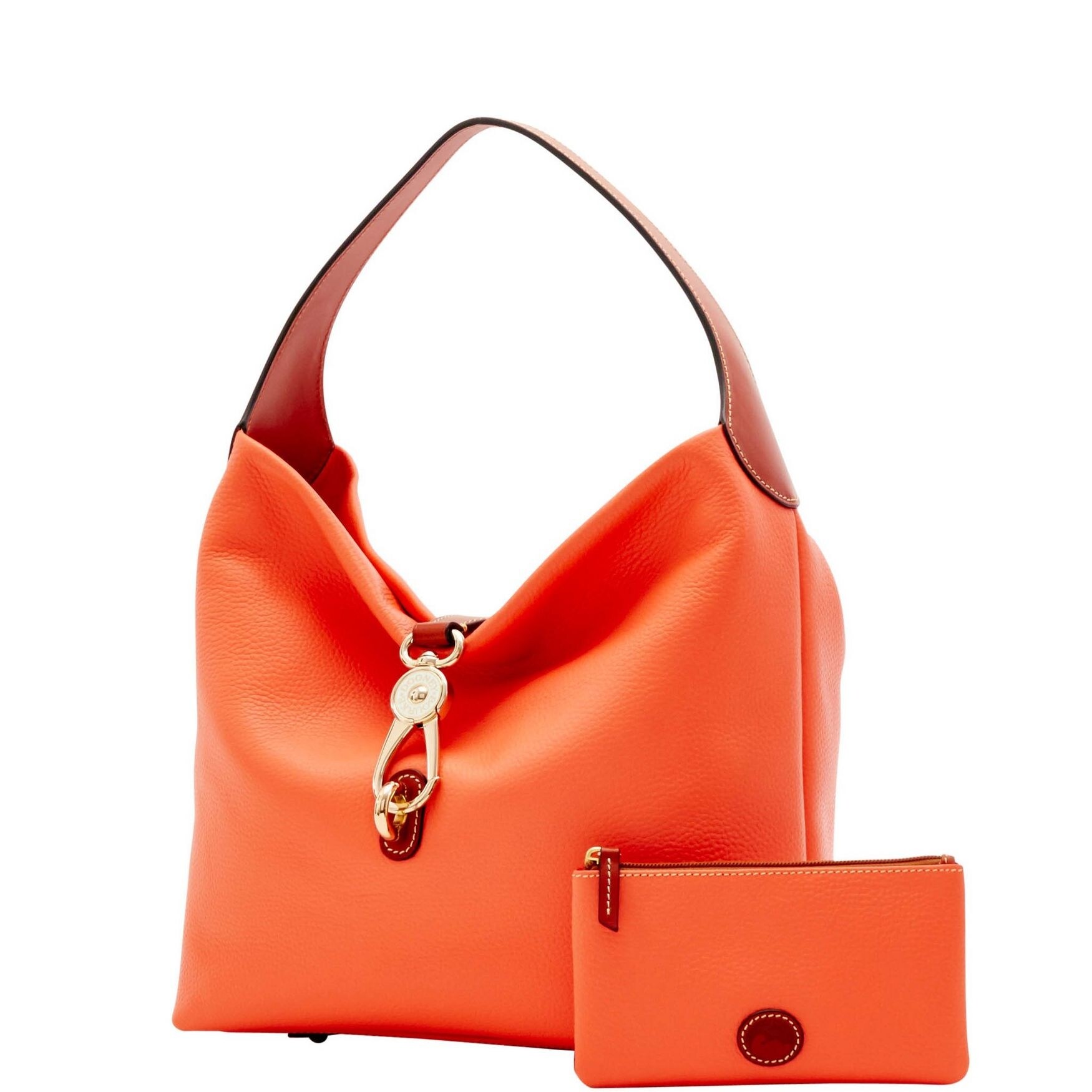 Shop Dooney Bourke Pebble Grain Logo Lock Shoulder Bag Introduced By Dooney Bourke In Overstock 28381676