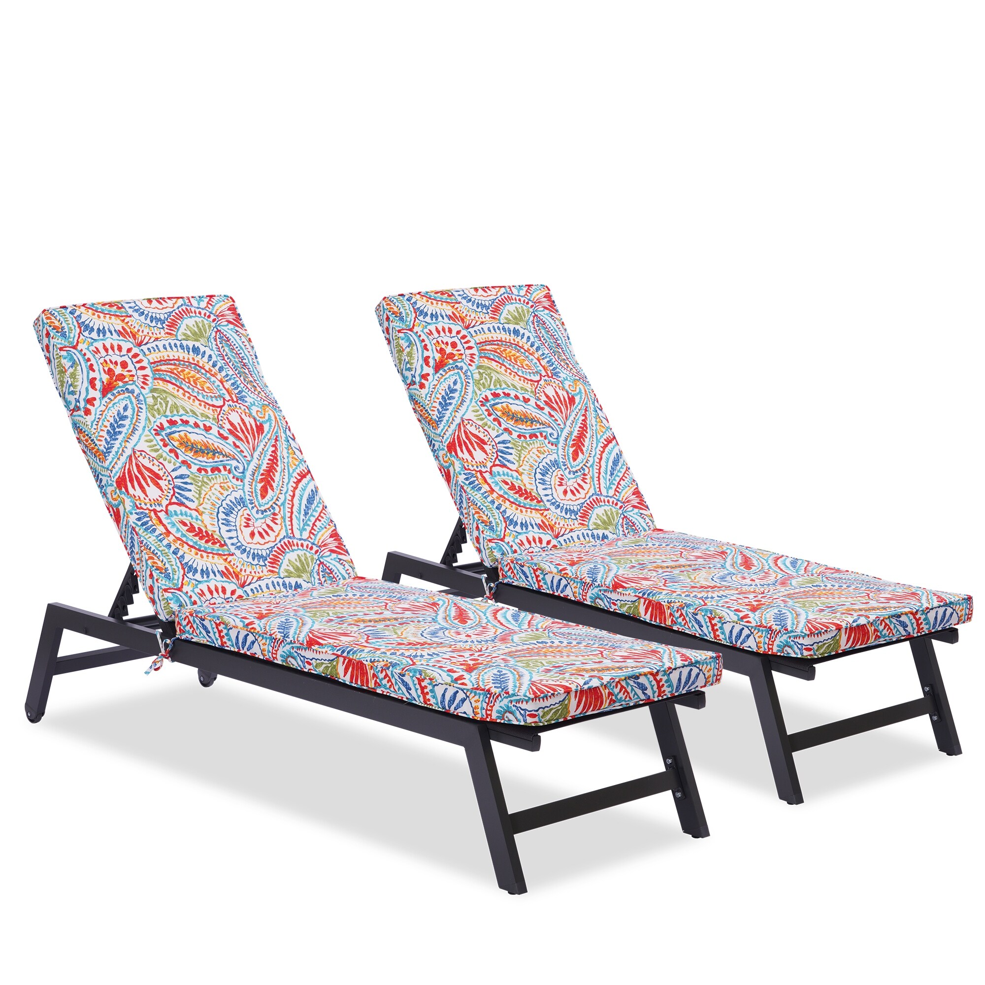Patterned chaise lounge sales
