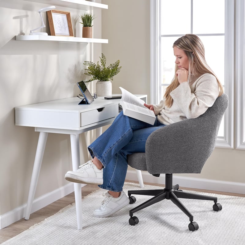 Bush Furniture Fairfax Mid Century Modern Desk Chair for Home Office