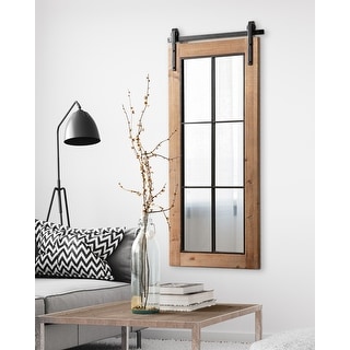 Kate and Laurel Cates Windowpane Framed Wall Mirror