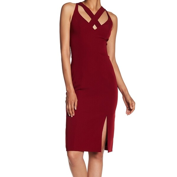 strappy sheath dress