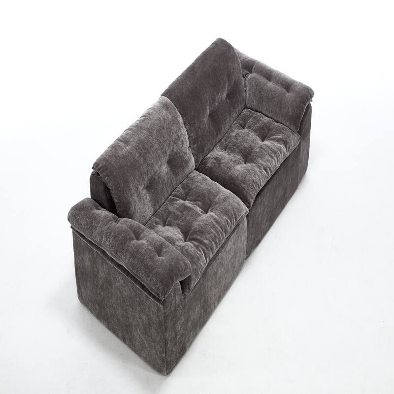 Modular Convertible Cushioned Sleeper Sofa Set