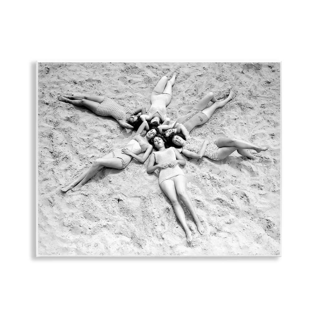 Stupell Women on Beach in Star Shape Wall Plaque Art Design By Arlington Prints