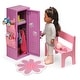 preview thumbnail 4 of 10, Badger Basket School Style Single Doll Locker Set with Bench and Rug - 7" x 6" x 18"