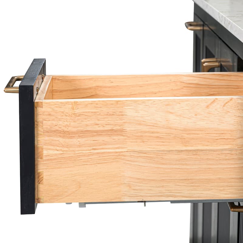 Luka Bathroom Vanity in Black Oak with Alluring Quartz Top