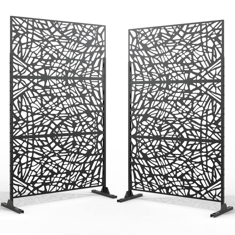 Outdoor Privacy Screen with Stand (Set of 2)