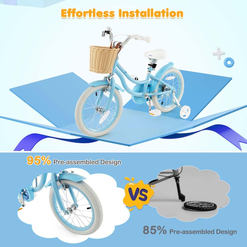 Prorider 16" Kid’s Bike with Training Wheels Adjustable Handlebar Seat - See Details