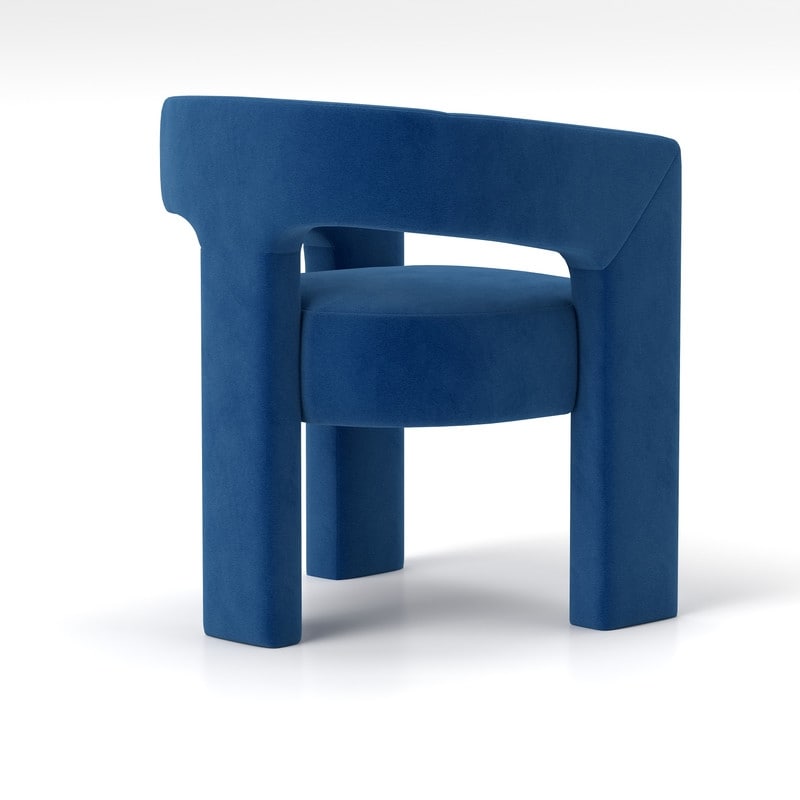 SEYNAR Modern Glam Velvet Upholstered Dining Chair, Open-Back Accent Chair Set of 4