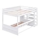 preview thumbnail 31 of 34, Full Over Full/Futon Bunk Bed with Storage Staircase and Drawers, Kids Wood Convertible Bunk Bed Frame with Bedside Table