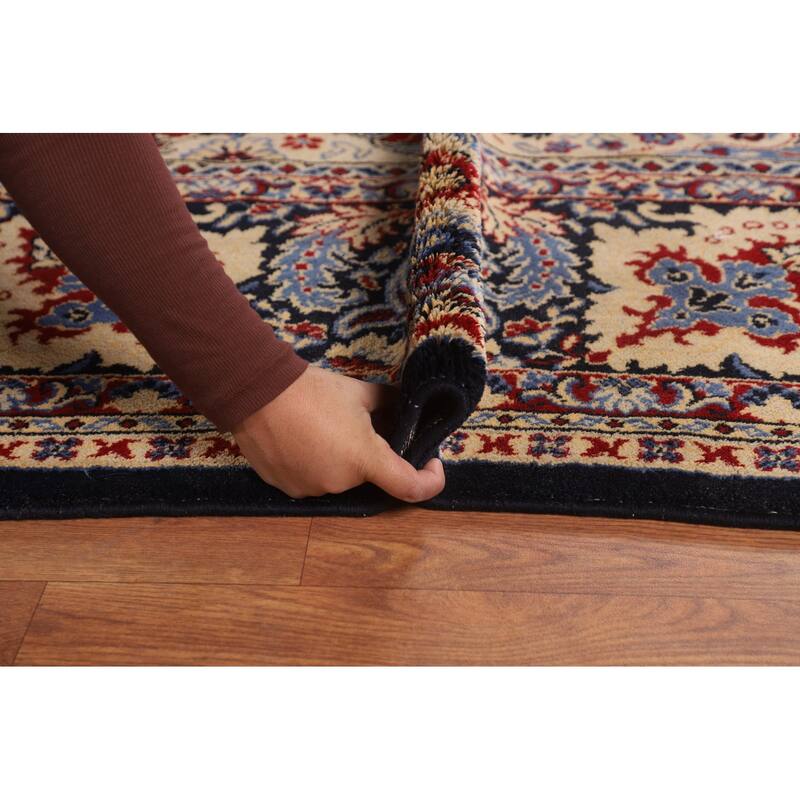 Traditional Kashan Turkish Rug Machine-Made Floral Carpet - 9'9" x 13'0"