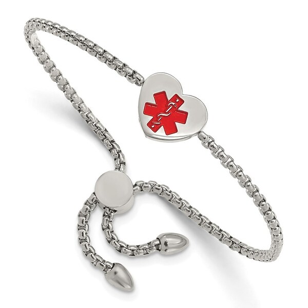 heart medical id bracelet