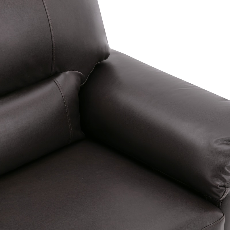 Morden Fort Upholstered Living Room Set, 2 Pieces, Faux Leather Loveseat and Sofa