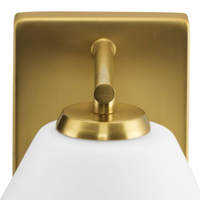 Copeland Collection One-Light Brushed Gold Mid-Century Modern Vanity Light - 6 in x 7 in x 8 in