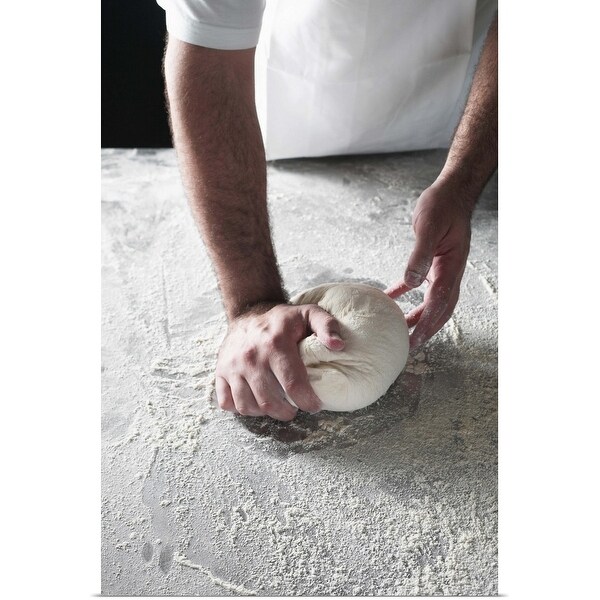 "Baker making bread" Poster Print