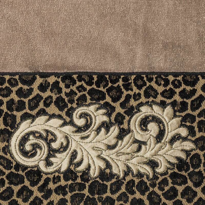 Authentic Hotel and Spa 100% Turkish Cotton April 2PC Embellished Bath Towel Set