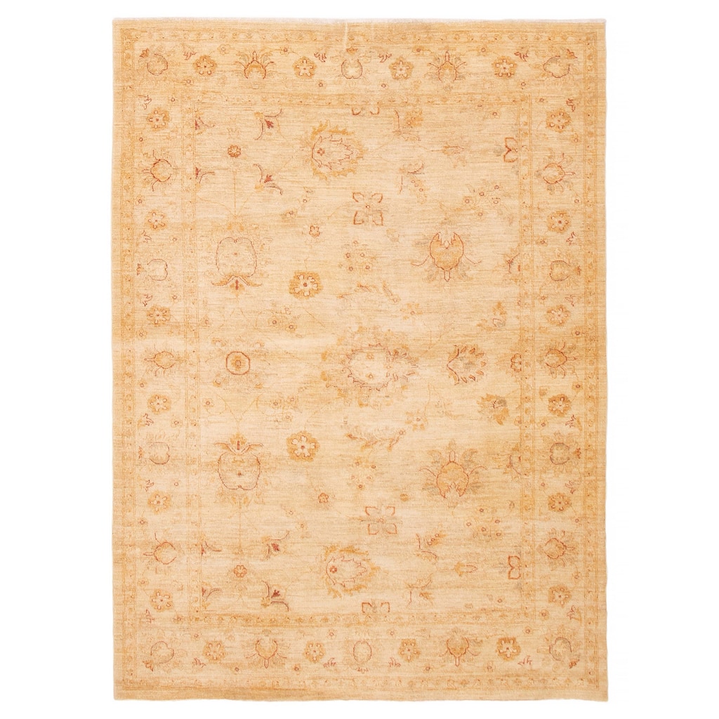 ECARPETGALLERY Hand-knotted Chobi Finest Cream Wool Rug - 5'8 x 7'10