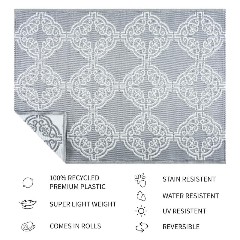 Marrakech Design 100% Eco-friendly Lightweight Plastic Outdoor Mat/Rug