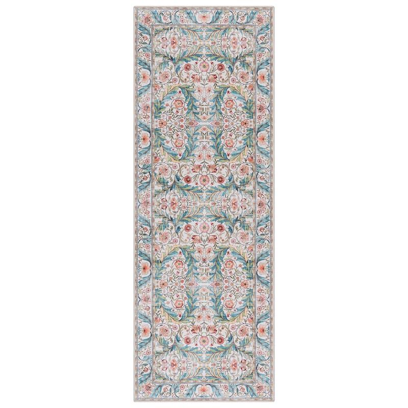 Gertmenian Crystal Print Soft Flat Pile Polyester Slip Resistant Washable Indoor Printed Area Rug Collection
