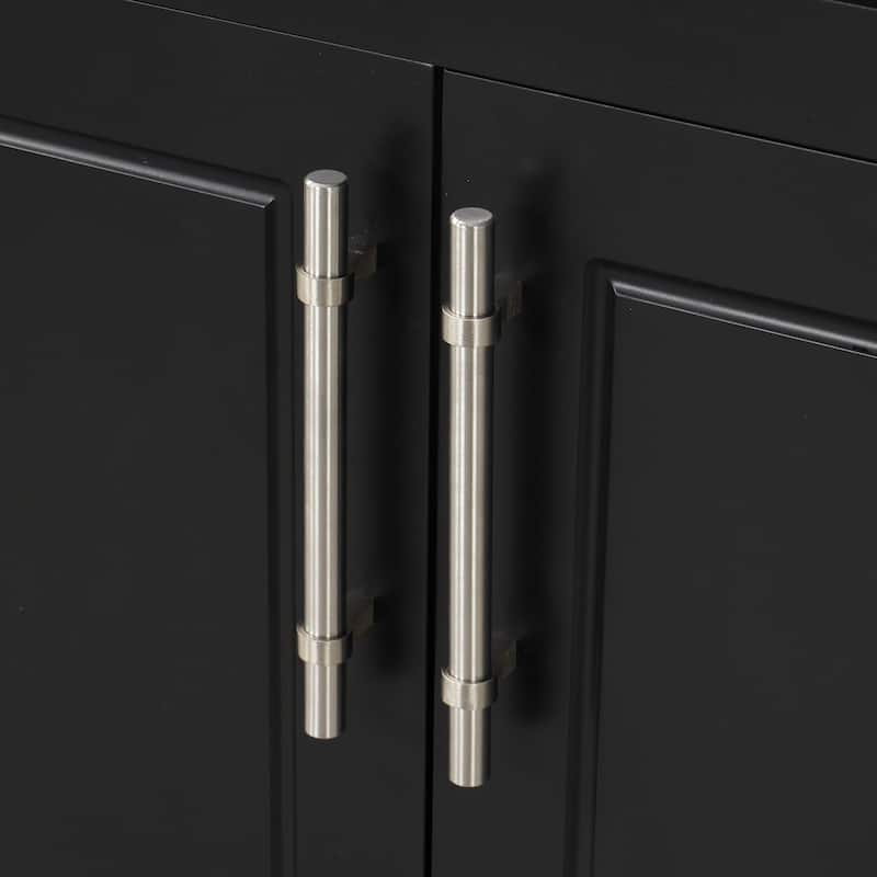36 inch Freestanding Bathroom Vanity Set in Black with Integrated Ceramic Sink
