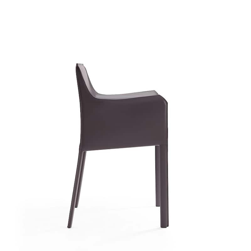 Paris Saddle Leather Dining Room Armchair (Set of 2)