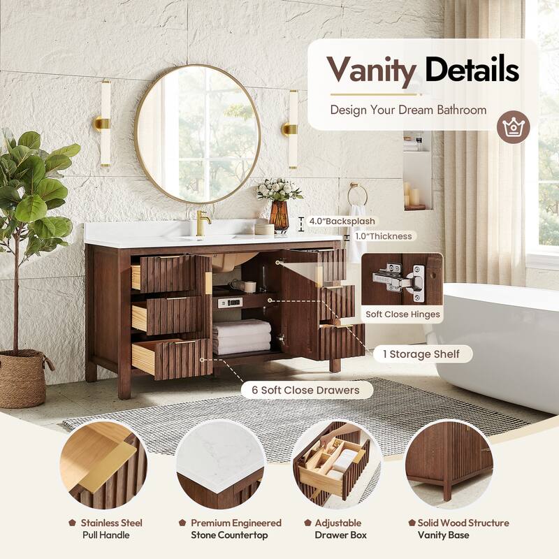 Shenzhen Bath Vanity with Composite Stone Top without Mirror
