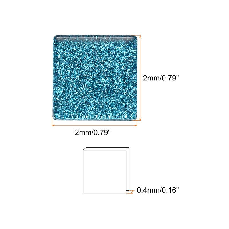 Mosaic Tiles, Glass Tiles 2 x 2cm for DIY Crafts, 50pcs 200g