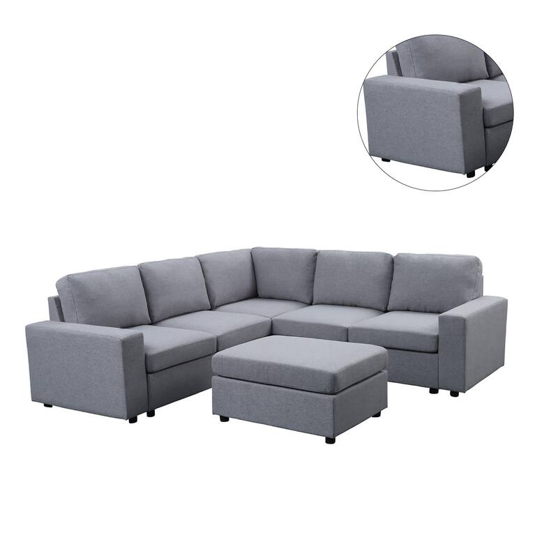 Sectional Sofa with Ottoman