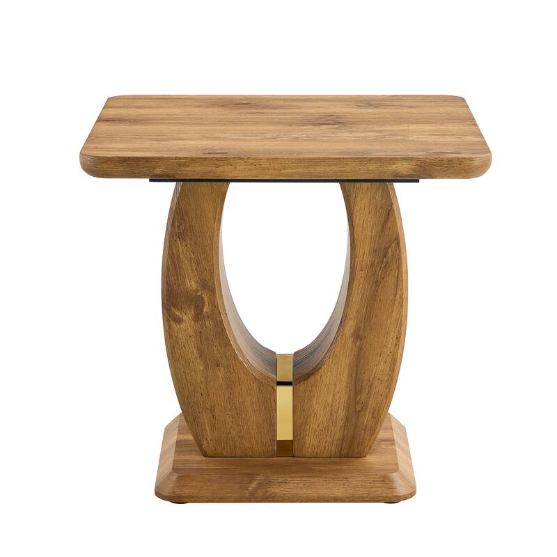 Minimalist Wood Texture Sticker-Patterned Mdf Square Coffee Table:Add A Quiet And Cozy Atmosphere To Your Home