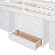 preview thumbnail 15 of 55, Full Size Loft Bed with Retractable Desk, Storage Drawers, and Stairs, Space-Saving