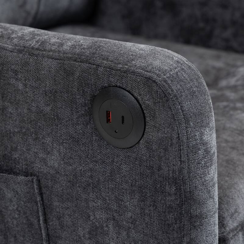 Upholstered Accent Chair with USB Charging Port