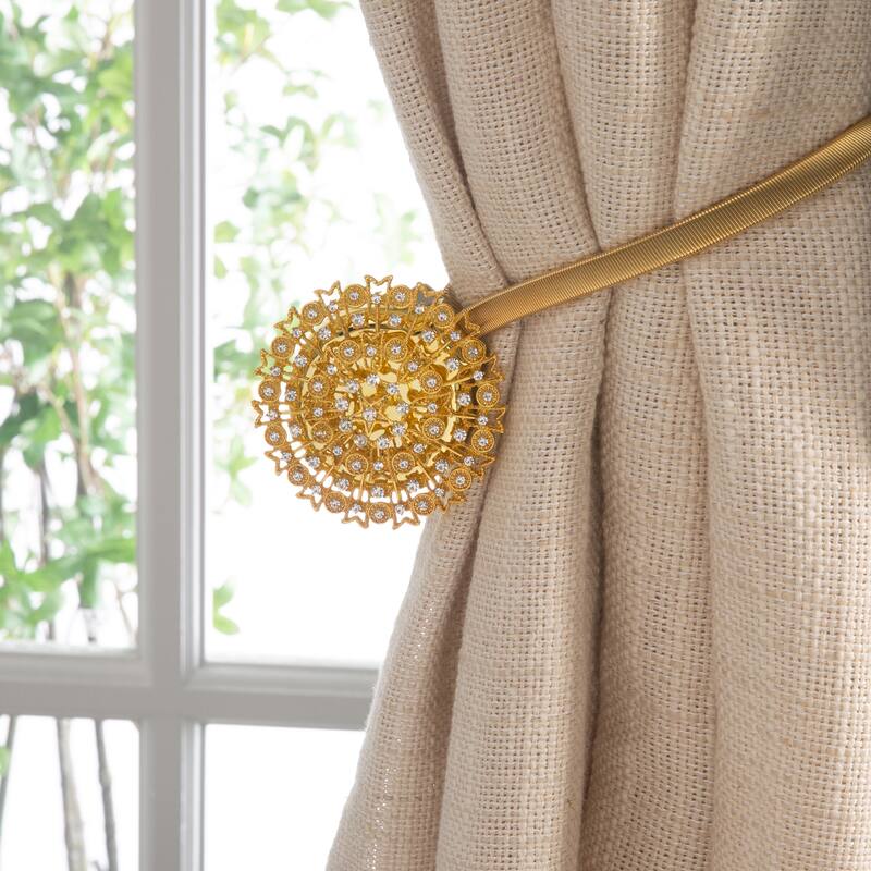 Simplify Magnetic Curtain Tie Back in Gold