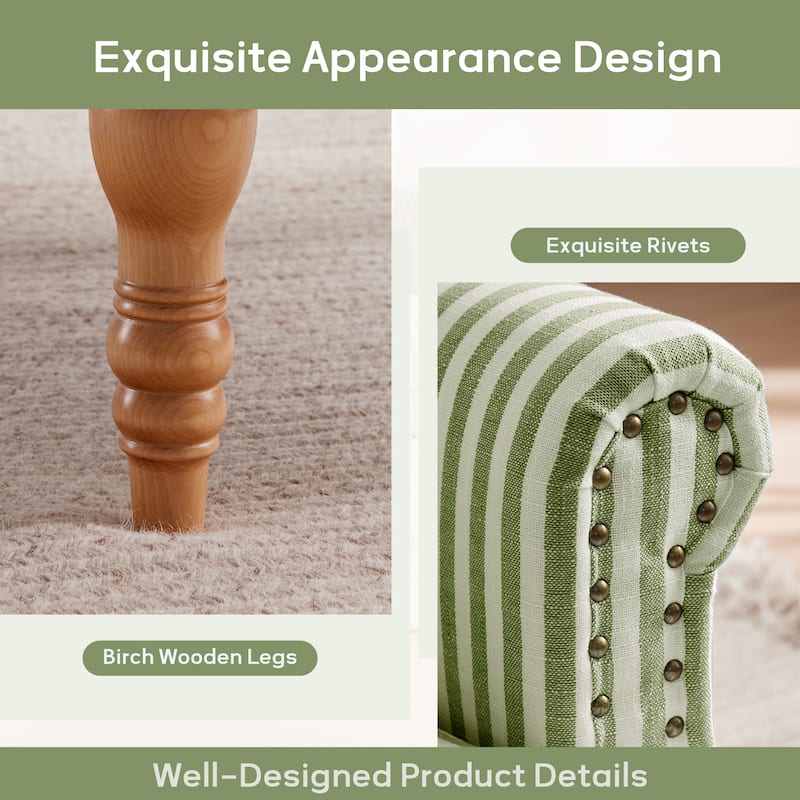 Rolled Armchair Accent Chair Set of 2 Blue/ Grey/ Brown