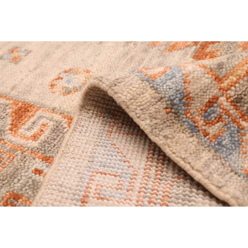 ECARPETGALLERY Hand-knotted Jules Serapi Light Grey Wool Rug - 9'9 x 14'5