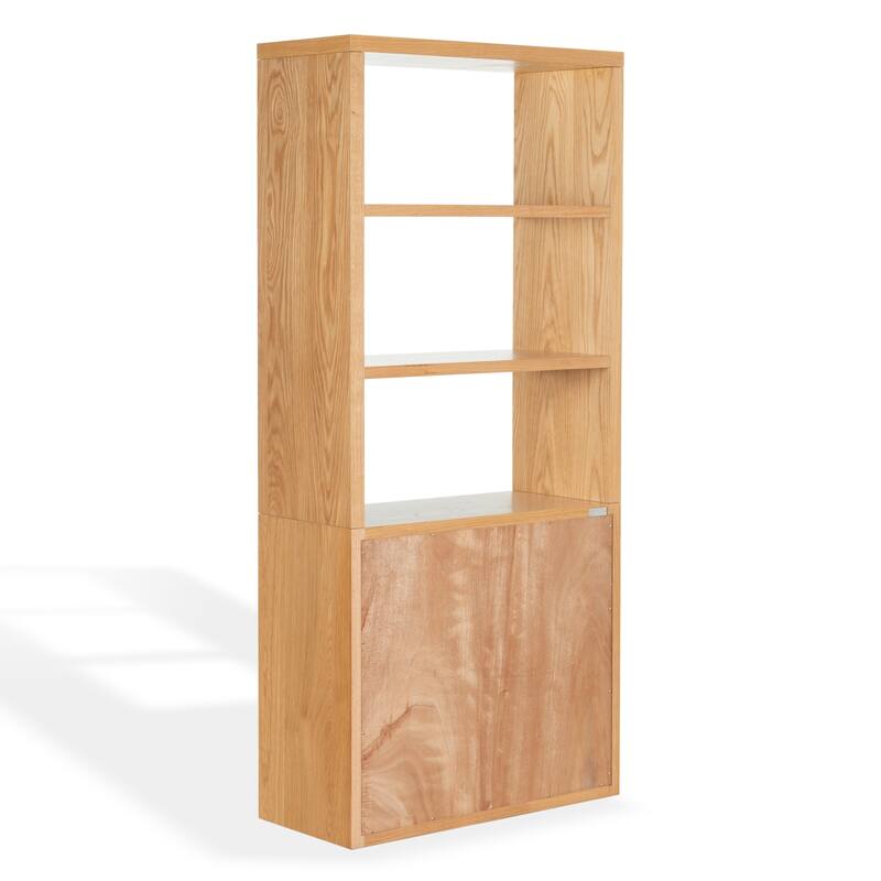SAFAVIEH Couture Elanna Wood 4-Shelf Bookcase - 43"W x 15"D x 76"H