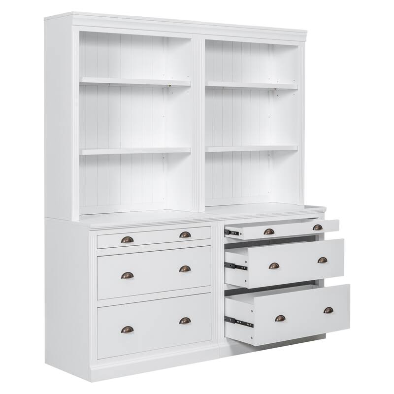 2-Piece Set Storage Bookshelf for Living Room,Home Office