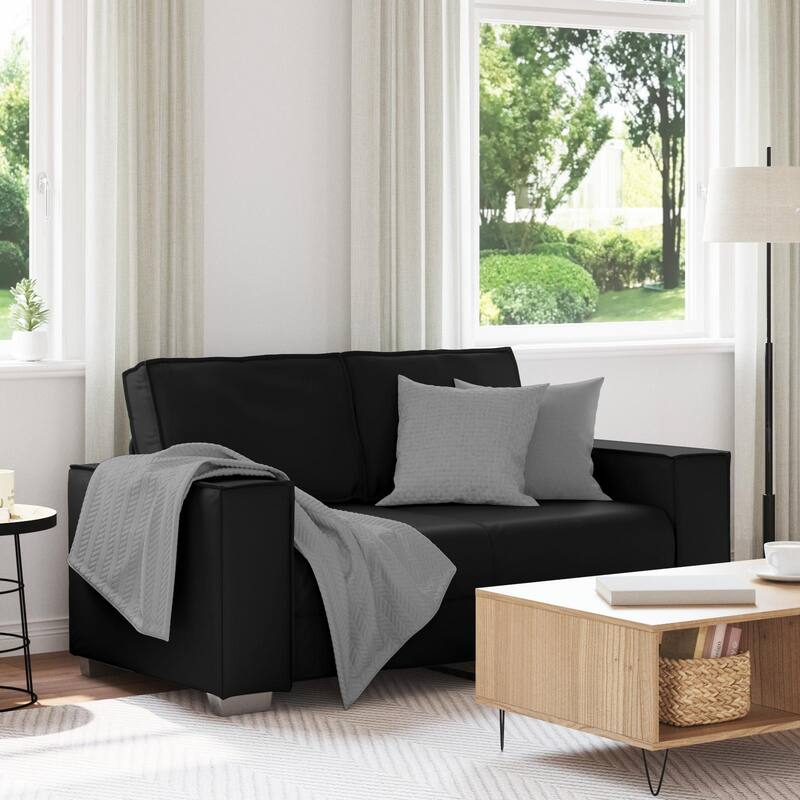 vidaXL Sofa Black - Black 47.2 in