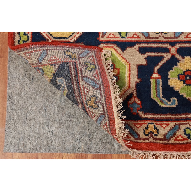 Hand Knotted Oriental 100% Wool Carpet Traditional Medallion Oranges & Rust Heriz (serapi) Area Rug - 13' 10'' X 9' 9''