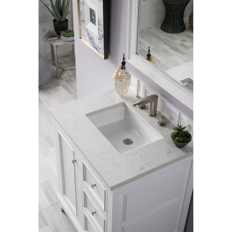 James Martin Vanities De Soto 30" Single Vanity, Bright White
