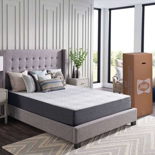 slide 2 of 8, Sealy Essentials 10 Inch Gel Infused Memory Foam Mattress In a Box, Twin XL Size - 37