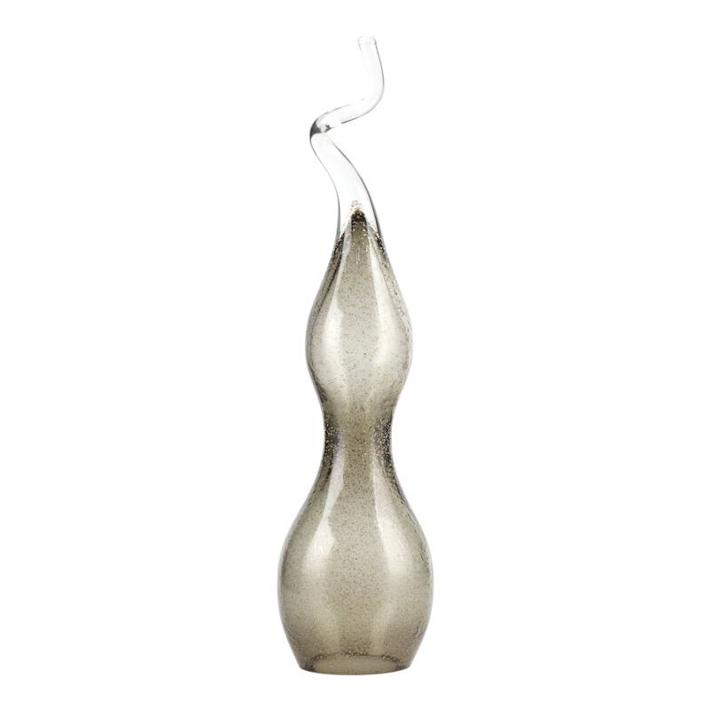 Glass Decorative Object Valencia Style for Home Office - 24" Clear - 6" x 6" x 24"