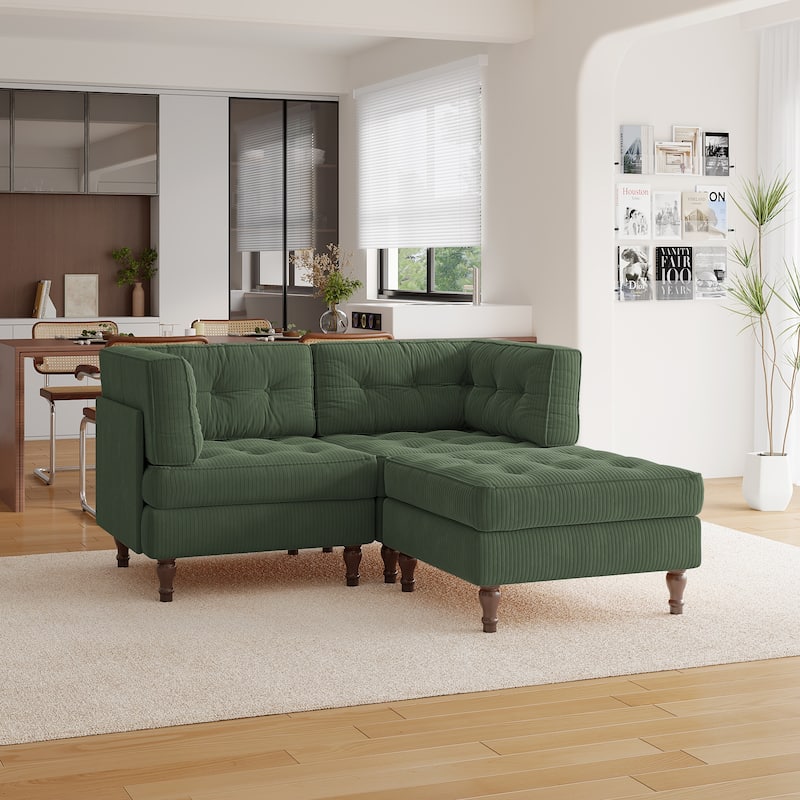 Madison Oversized Upholstered Corduroy Modular Sectional Sofa
