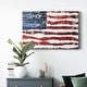 preview thumbnail 6 of 5, Patriotic Collage Flag I Premium Gallery Wrapped Canvas - Ready to Hang