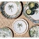 preview thumbnail 5 of 4, Abode Homewares Embossed Leaf Acrylic Drinking Glass - Sage - Set of 6