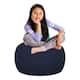 Kids Bean Bag Chair, Big Comfy Chair - Machine Washable Cover - 27 Inch Medium - Solid Navy Blue